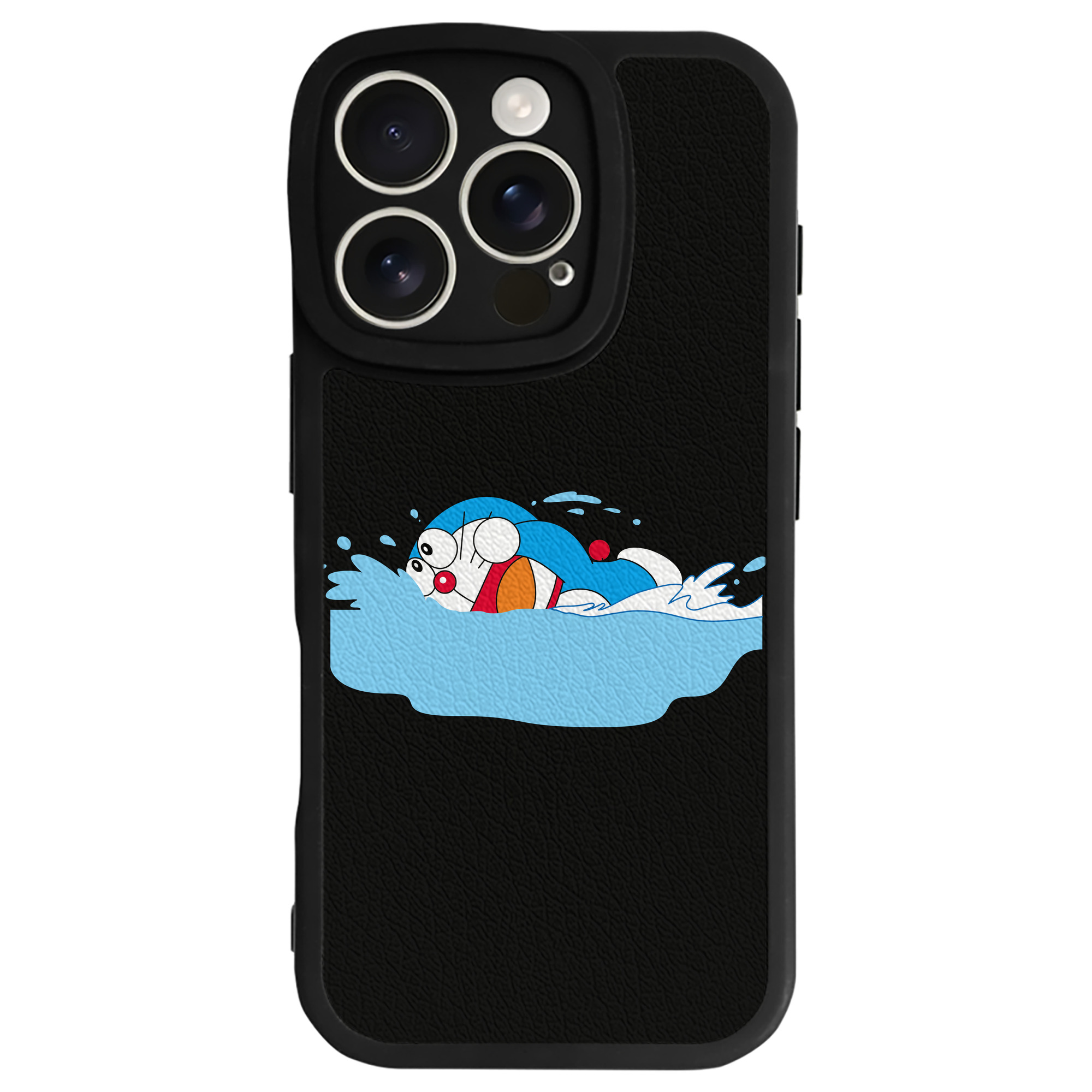 （画像用） ドラえもん Doraemon 【iPhone 16シリーズ対応】シリコンスマホケース（レザー調） 材質：シリコン